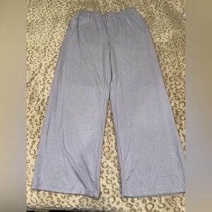 Light Blue Waffle Knit Lounge Pants WITH POCKETS!
